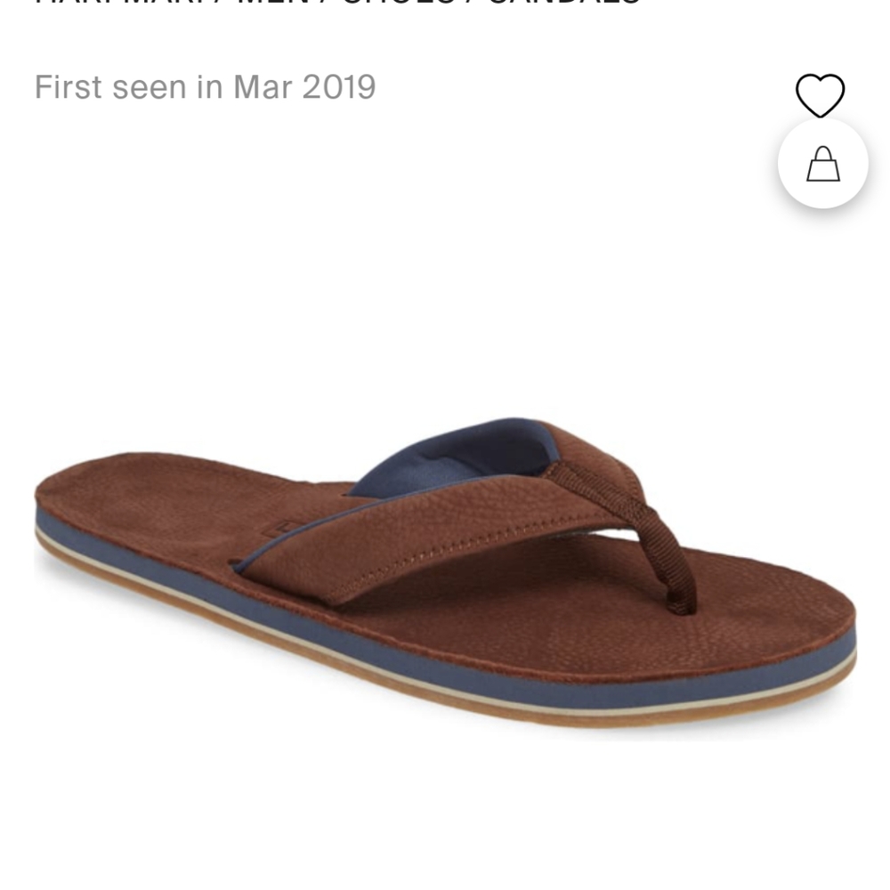 Hari MariMen's Pier Leather Thong Sandals
